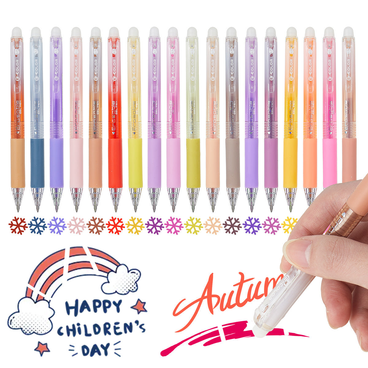 Multi-Color Erasable Gel Pen Set (12/24/36 Colors) | 0.7mm Clicker, High-Capacity