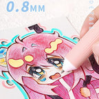 Multi-color ballpoint pen set, 10-in-1 multi-color drawing retractable ballpoint pen, 0.8mm colored ballpoint pens suitable for office and school supplies