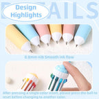 Multi-color ballpoint pen set, 10-in-1 multi-color drawing retractable ballpoint pen, 0.8mm colored ballpoint pens suitable for office and school supplies