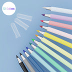 Rarler Eternal Pencil Set No Sharpening Replaceable Lead Long Writing Tip Protector 12 Pcs Multi-Scenario Creative Art Supplies for Students & Professionals