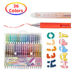 Multi-Color Erasable Gel Pen Set (12/24/36 Colors) | 0.7mm Clicker, High-Capacity