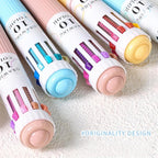 Multi-color ballpoint pen set, 10-in-1 multi-color drawing retractable ballpoint pen, 0.8mm colored ballpoint pens suitable for office and school supplies