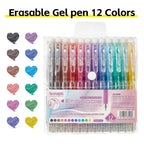 Multi-Color Erasable Gel Pen Set (12/24/36 Colors) | 0.7mm Clicker, High-Capacity