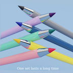 Rarler Eternal Pencil Set No Sharpening Replaceable Lead Long Writing Tip Protector 12 Pcs Multi-Scenario Creative Art Supplies for Students & Professionals