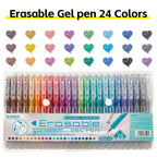 Multi-Color Erasable Gel Pen Set (12/24/36 Colors) | 0.7mm Clicker, High-Capacity