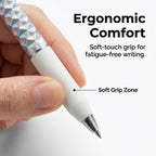 One-Click Deformable Pen, Geometric Shape-Shifting Pen - 6 Pack ( 2 Black, 2 Silver, 2 Gold) | Press to Form Diamond Crinkle Design | Multi-Functional Creative Gift for Writing, Drawing & Stress Relief