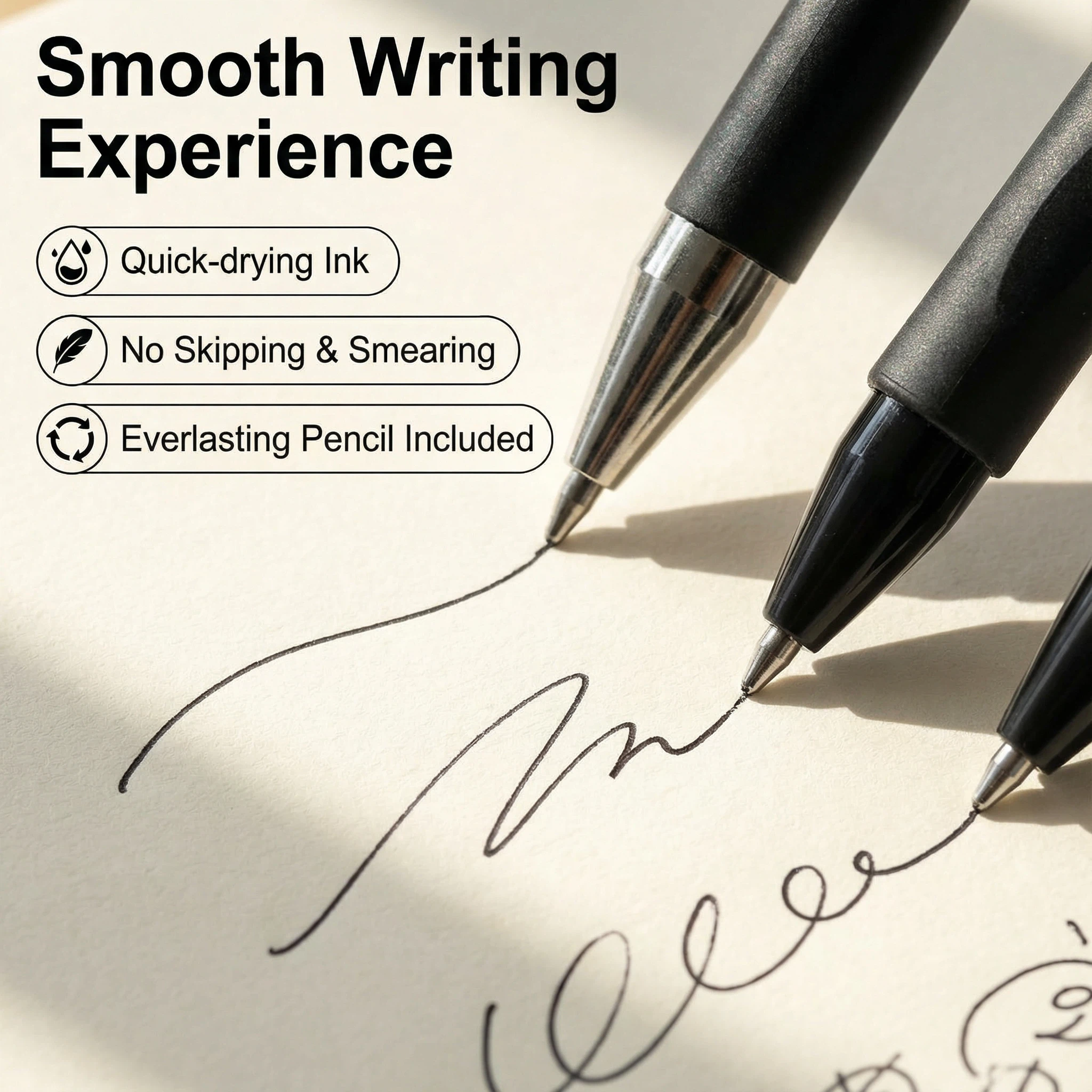 Rarler 13 PCS Smart Pen School Supplies with Moster Pencil Case, 1 Twist Pen, 1 Everlasting Pencil, 1 Grip Pen, 1 Click Pen, 1 Retractable Pen, 1 Agile Pen, 1 Erasable Gel Pen, 6 Click Ballpoint Pens 0.5mm Student Essentials infinity pen